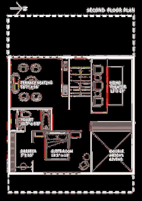 Floor plan 3 of 3 for a four-bedroom villa in Tamil Nadu